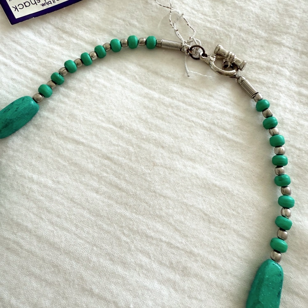 Turquoise Multi-Strand Beaded Statement Necklace … - image 5